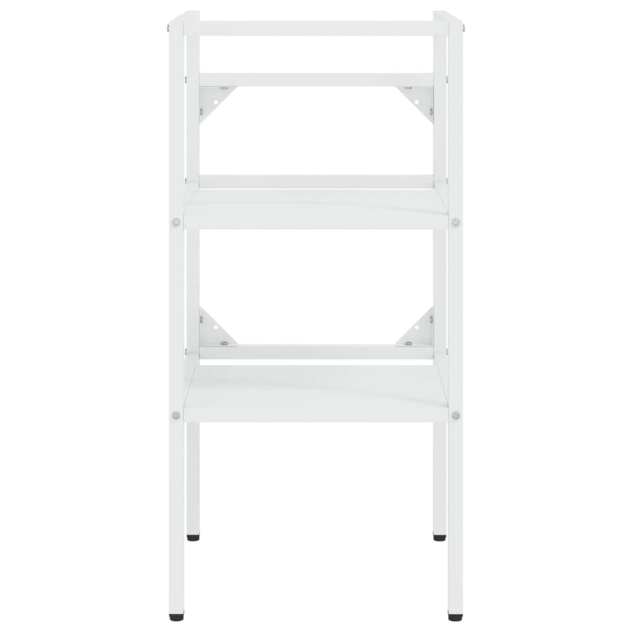 Wastafelframe Met Inbouwwastafel Ijzer Wit 40 x 38 x 83 cm