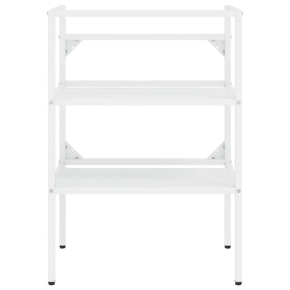Wastafelframe met inbouwwastafel ijzer wit 59 x 38 x 83 cm Wit