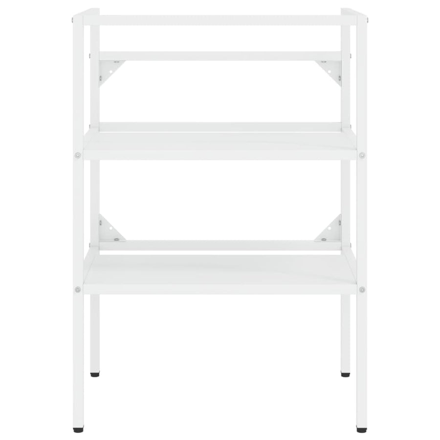 Wastafelframe met inbouwwastafel ijzer wit 59 x 38 x 83 cm Wit