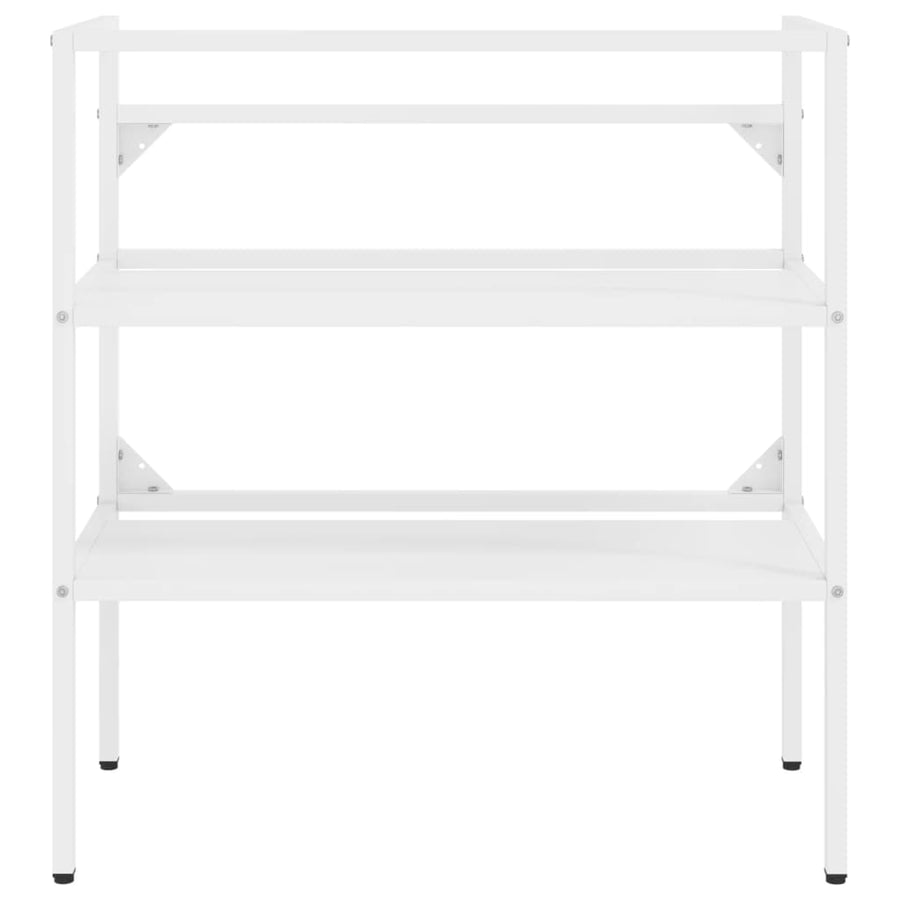 Wastafelframe met inbouwwastafel ijzer wit 79 x 38 x 83 cm Wit