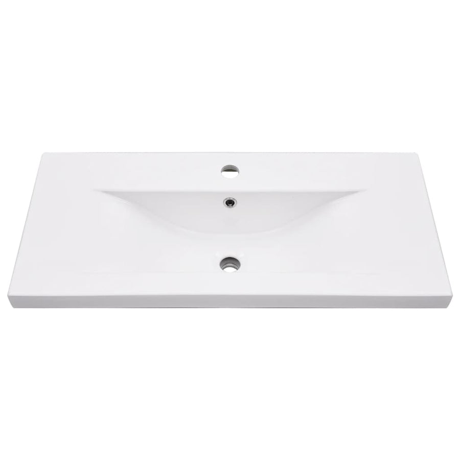 Wastafelframe met inbouwwastafel ijzer wit 79 x 38 x 83 cm Wit