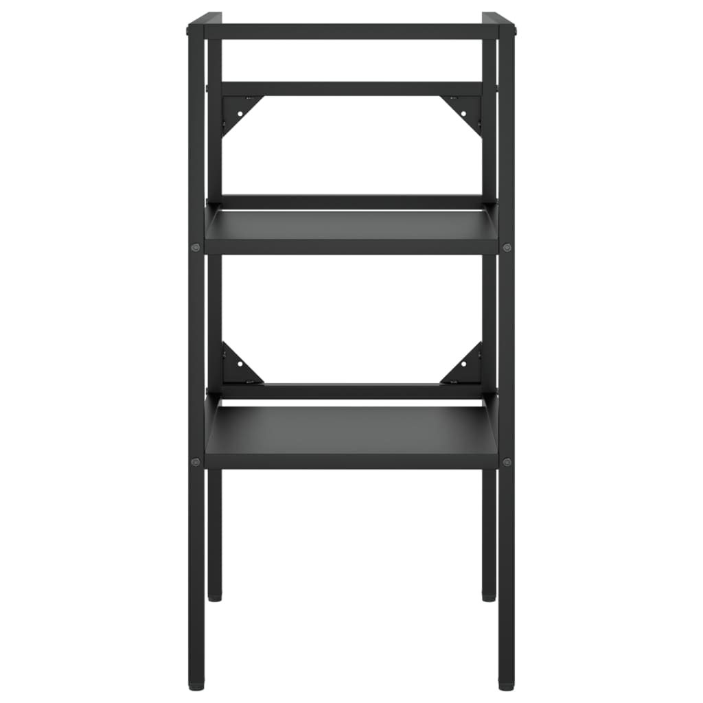 Wastafelframe Met Inbouwwastafel Ijzer 40 x 38 x 83 cm Zwart