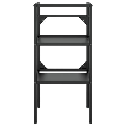 Wastafelframe Met Inbouwwastafel Ijzer 40 x 38 x 83 cm Zwart