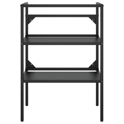 Wastafelframe Met Inbouwwastafel Ijzer 59 x 38 x 83 cm Zwart