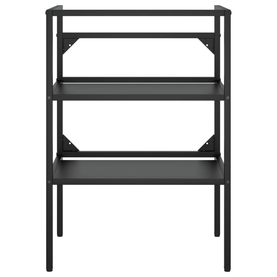 Wastafelframe Met Inbouwwastafel Ijzer 59 x 38 x 83 cm Zwart