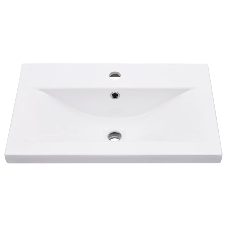 Wastafelframe Met Inbouwwastafel Ijzer 59 x 38 x 83 cm Zwart