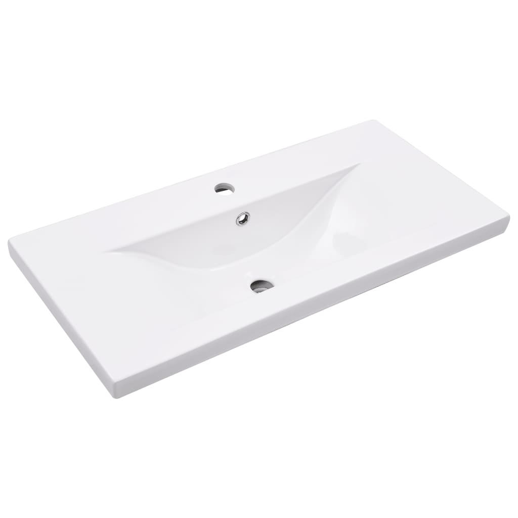 Wastafelframe met inbouwwastafel ijzer zwart 79 x 38 x 83 cm Zwart