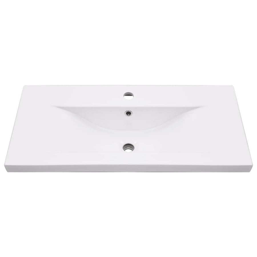 Wastafelframe met inbouwwastafel ijzer zwart 79 x 38 x 83 cm Zwart