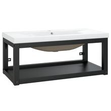 Wastafelframe Met Inbouwwastafel Ijzer 79 x 38 x 31 cm Zwart