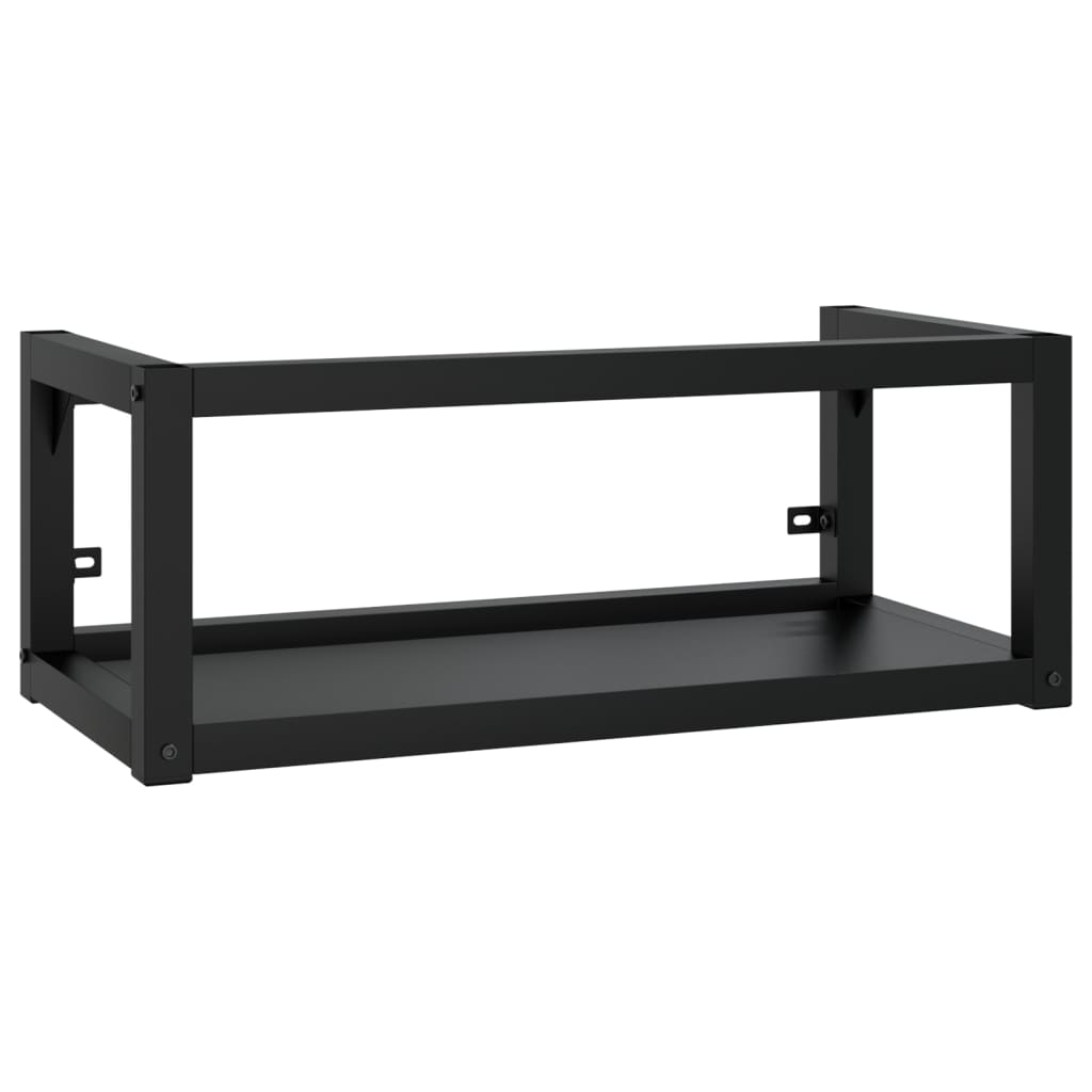 Wastafelframe Met Inbouwwastafel Ijzer 79 x 38 x 31 cm Zwart
