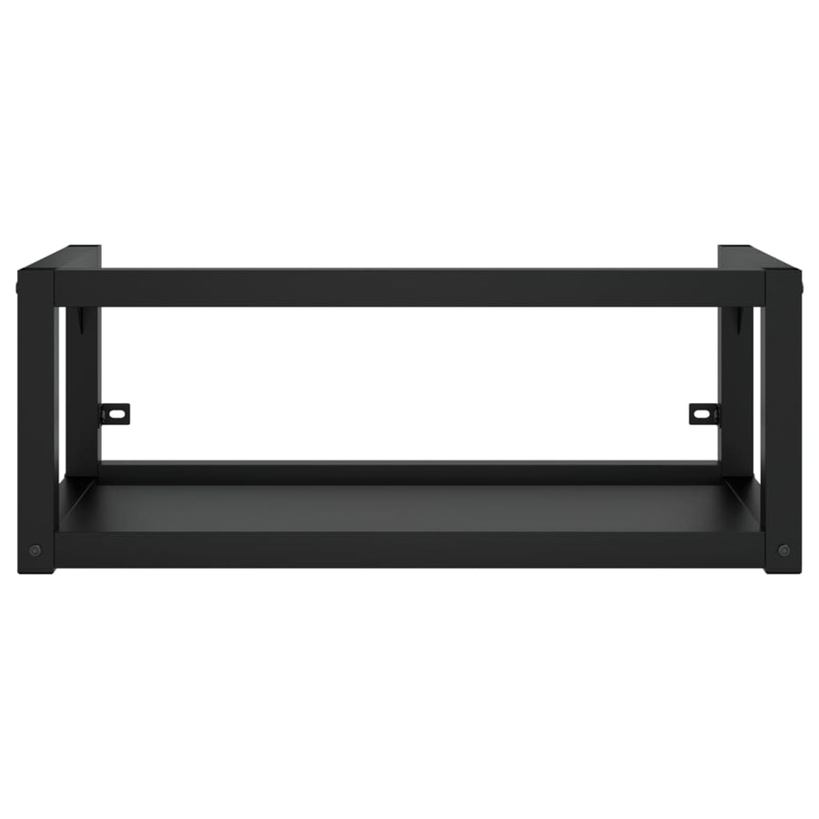 Wastafelframe Met Inbouwwastafel Ijzer 79 x 38 x 31 cm Zwart
