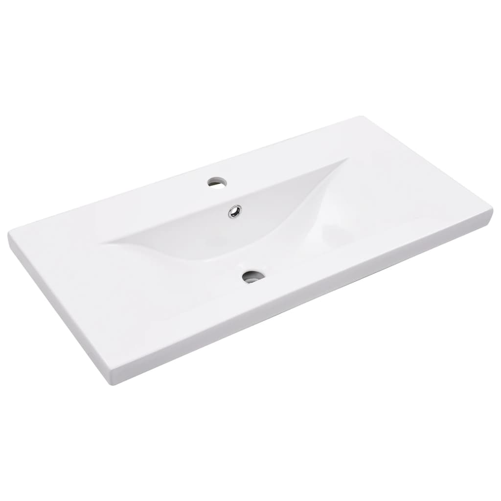 Wastafelframe Met Inbouwwastafel Ijzer 79 x 38 x 31 cm Zwart