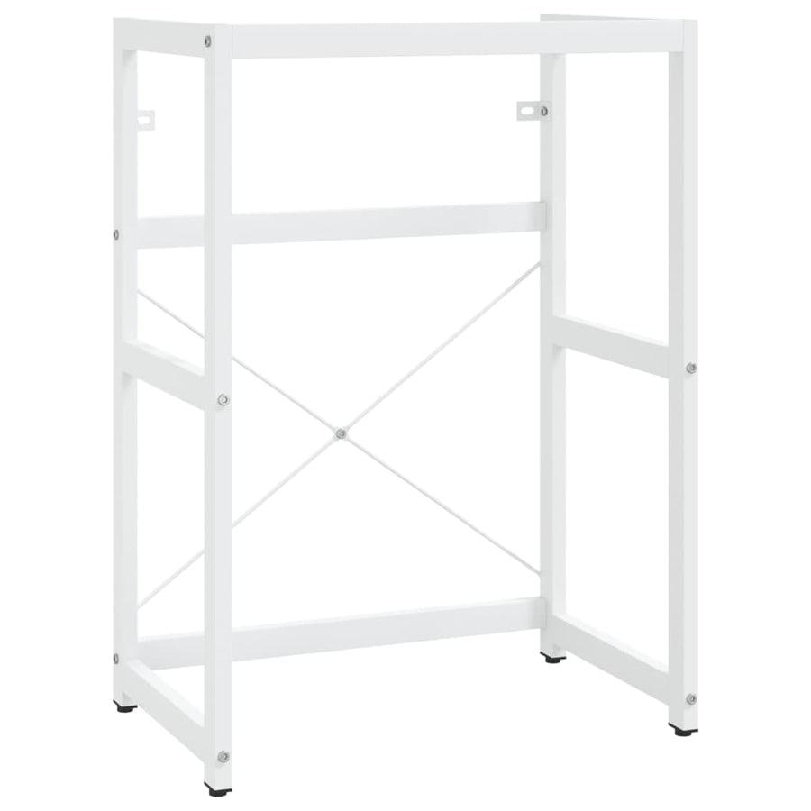 Wastafelframe met inbouwwastafel ijzer wit 59 x 38 x 83 cm Wit