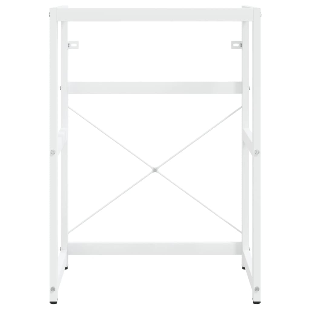 Wastafelframe met inbouwwastafel ijzer wit 59 x 38 x 83 cm Wit