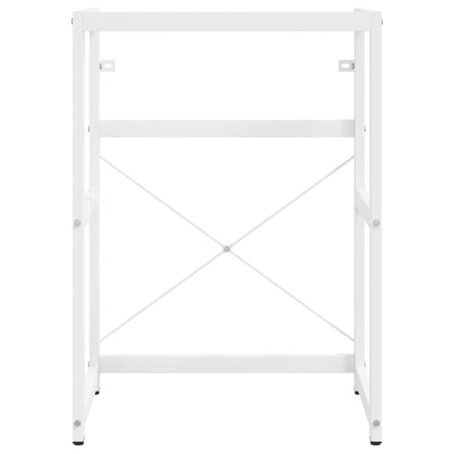 Wastafelframe met inbouwwastafel ijzer wit 59 x 38 x 83 cm Wit