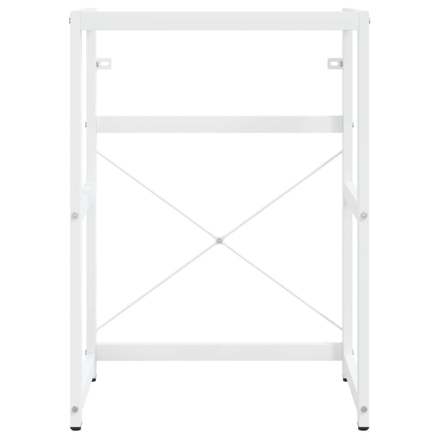 Wastafelframe met inbouwwastafel ijzer wit 59 x 38 x 83 cm Wit