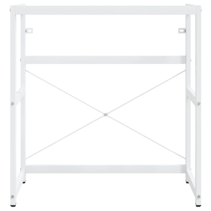 Wastafelframe met inbouwwastafel ijzer wit