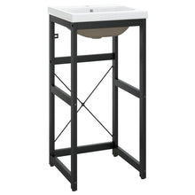 Wastafelframe Met Inbouwwastafel Ijzer 40 x 38 x 83 cm Zwart
