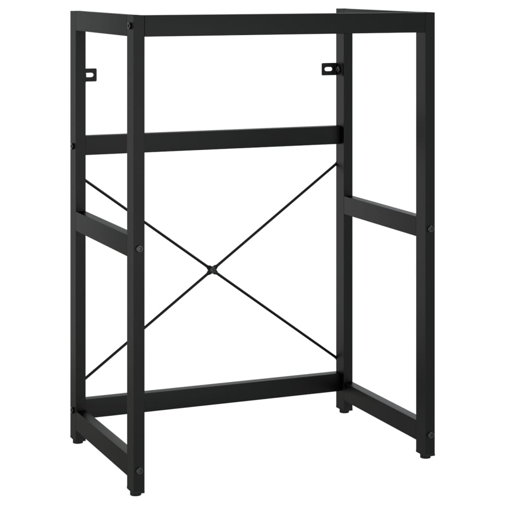 Wastafelframe met inbouwwastafel ijzer zwart 59 x 38 x 83 cm Zwart