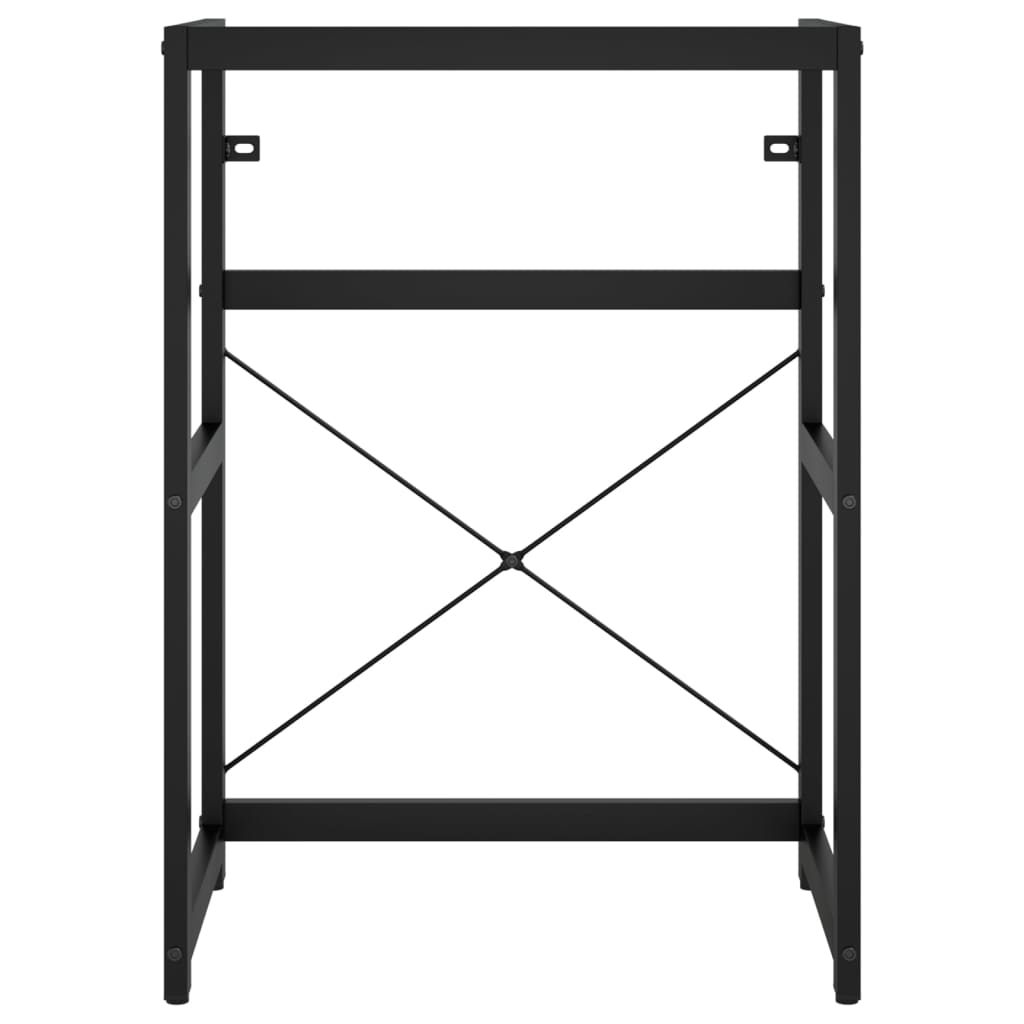 Wastafelframe met inbouwwastafel ijzer zwart 59 x 38 x 83 cm Zwart