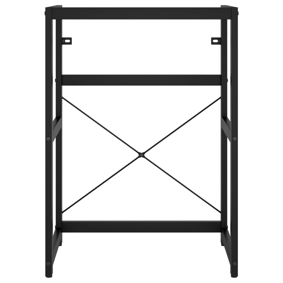 Wastafelframe met inbouwwastafel ijzer zwart 59 x 38 x 83 cm Zwart