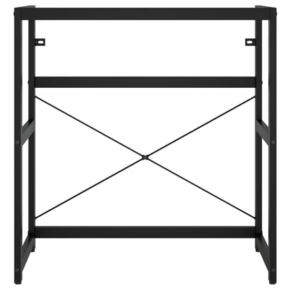 Wastafelframe met inbouwwastafel ijzer zwart 79 x 38 x 83 cm Zwart