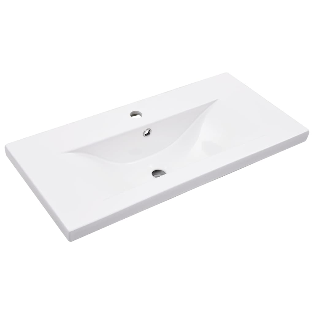 Wastafelframe met inbouwwastafel ijzer zwart 79 x 38 x 83 cm Zwart