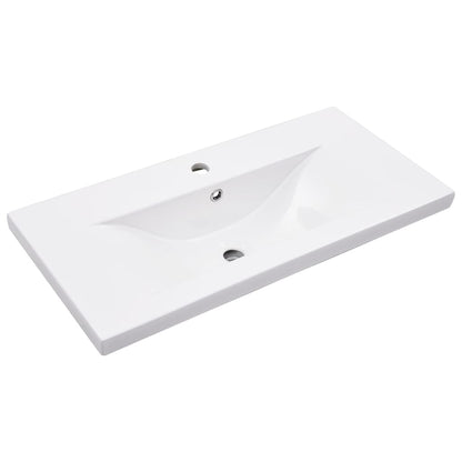 Wastafelframe met inbouwwastafel ijzer zwart 79 x 38 x 83 cm Zwart