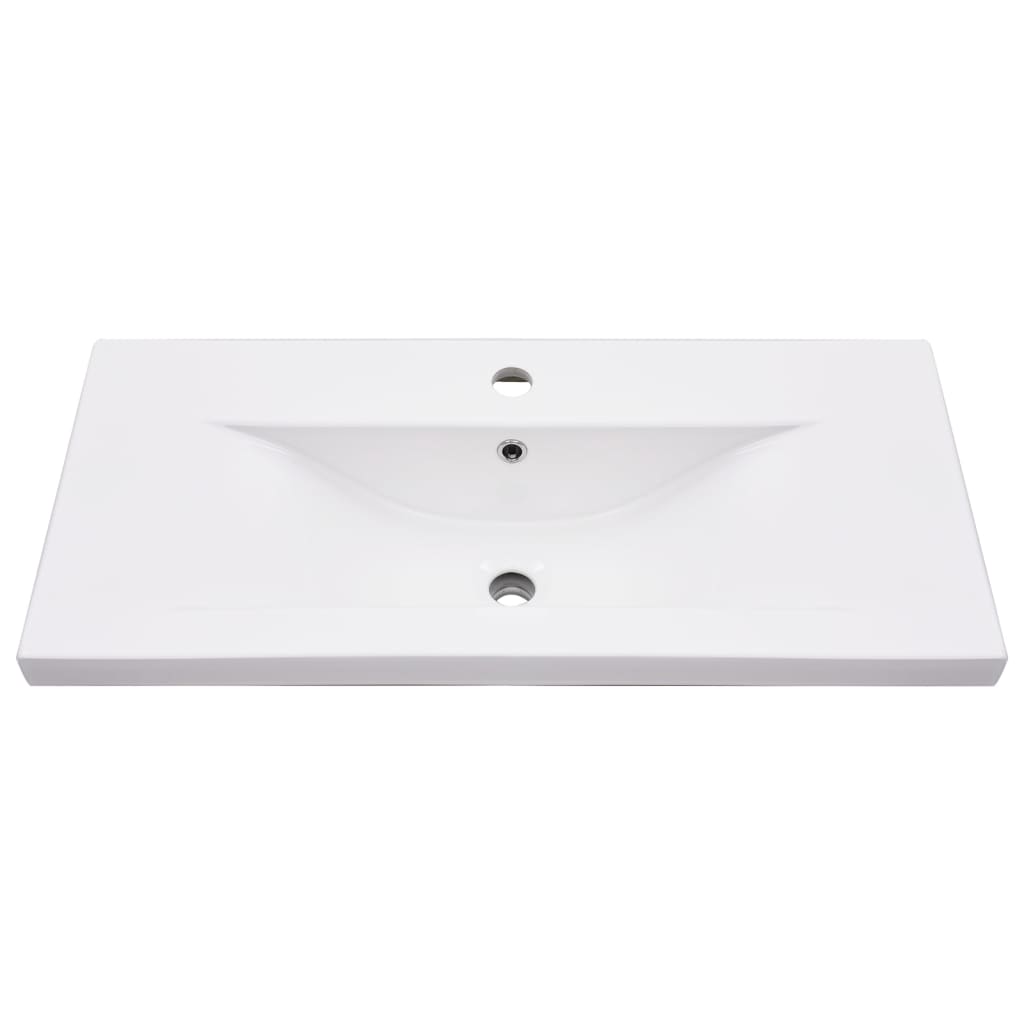 Wastafelframe met inbouwwastafel ijzer zwart 79 x 38 x 83 cm Zwart