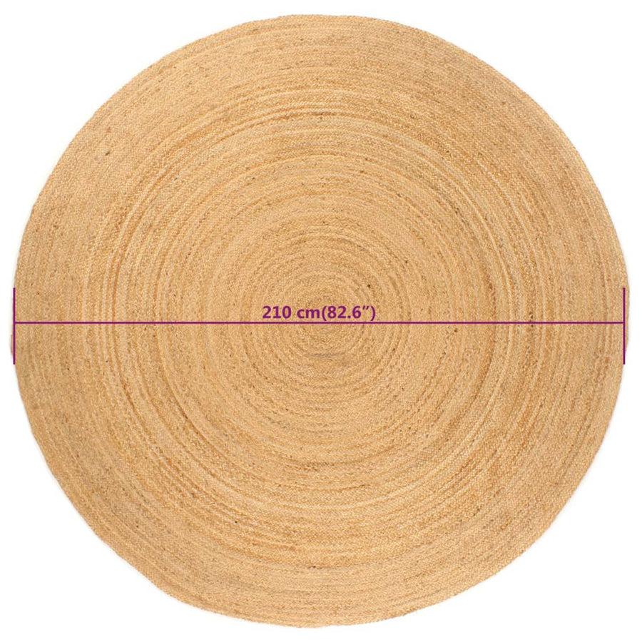 Tapijt Rond Gevlochten Jute 210 cm
