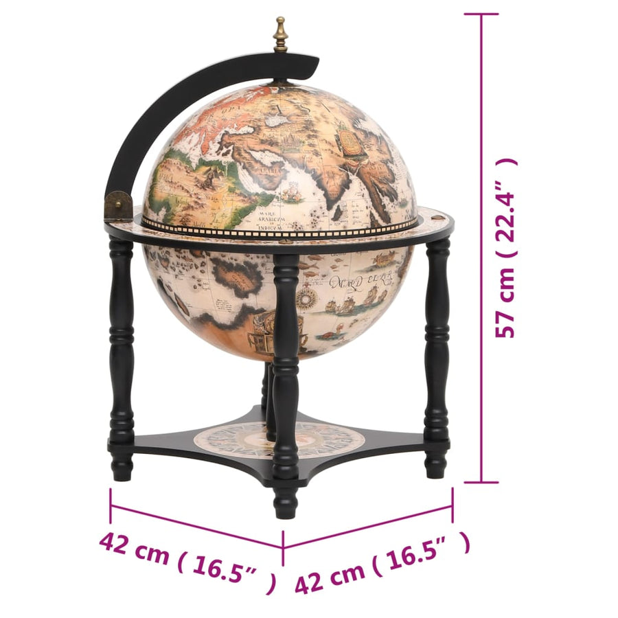 Globebar Massief Eucalyptushout Zwart