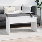 Salontafel 102x55x52.5 cm bewerkt hout wit
