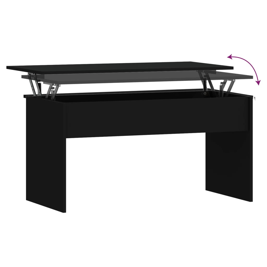 Salontafel 102x50,5x52,5 cm bewerkt hout zwart