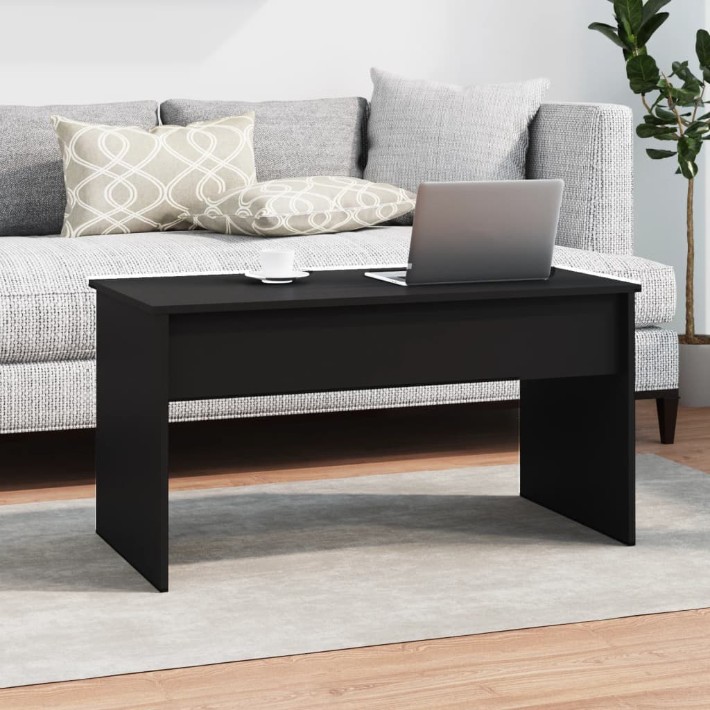 Salontafel 102x50,5x52,5 cm bewerkt hout zwart