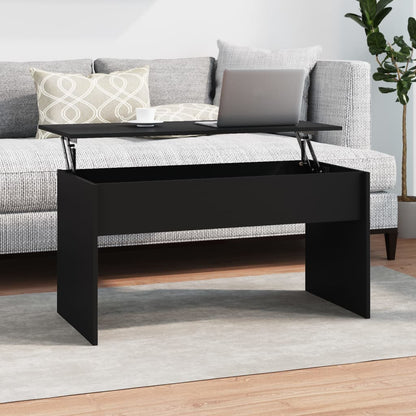 Salontafel 102x50,5x52,5 cm bewerkt hout zwart