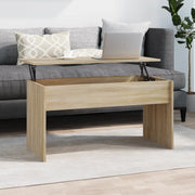 Salontafel 102x50.5x52.5 cm bewerkt hout bruin