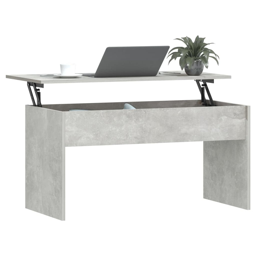 Salontafel 02X50,5X52,5 Cm Bewerkt Hout Betongrijs