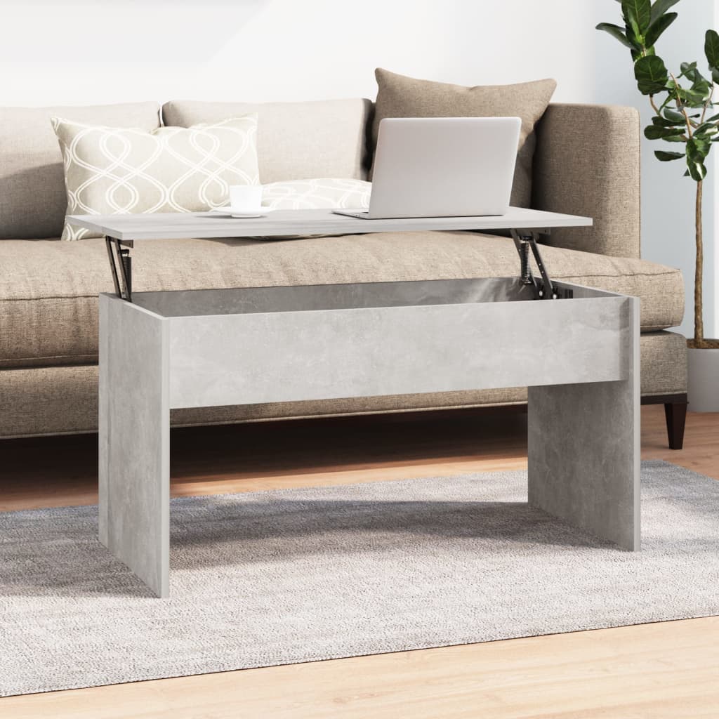 Salontafel 02X50,5X52,5 Cm Bewerkt Hout Betongrijs