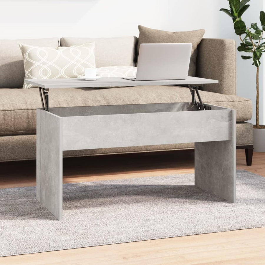 Salontafel 02X50,5X52,5 Cm Bewerkt Hout Betongrijs