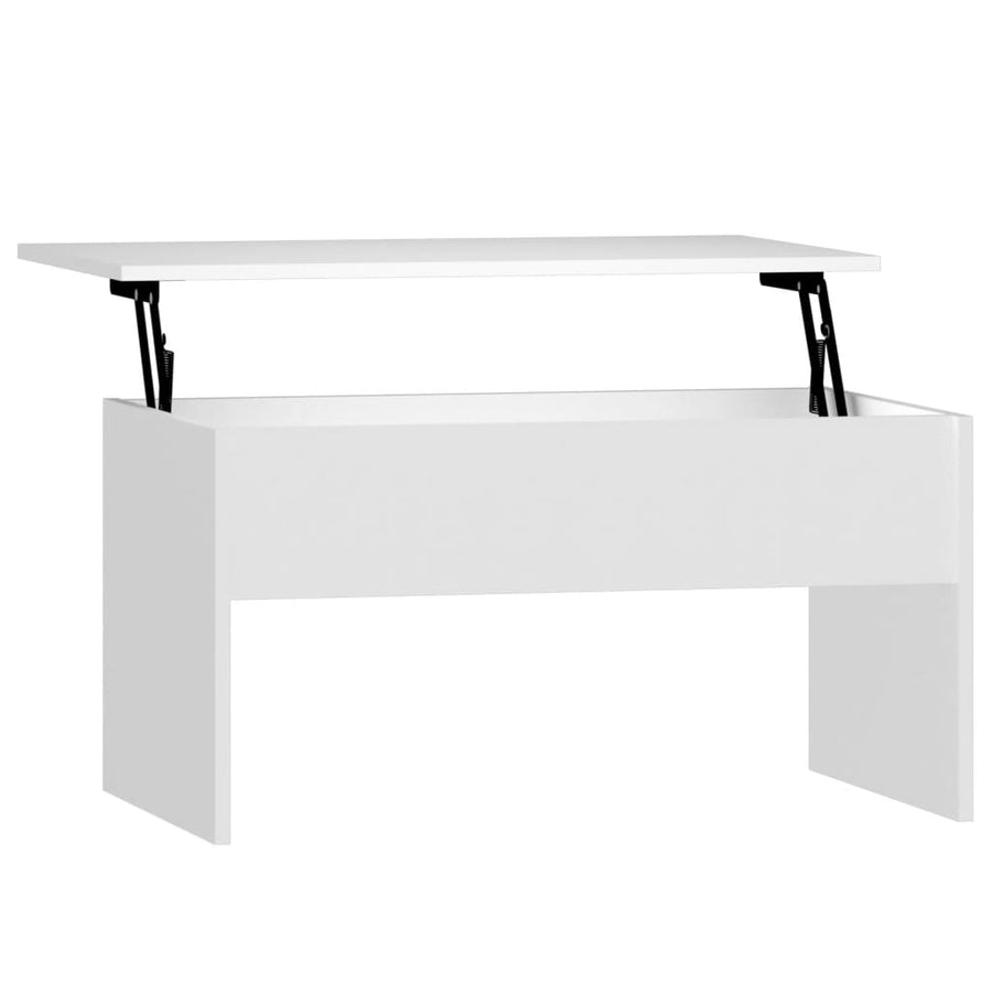 Salontafel 80X50,5X4,5 Cm Bewerkt Hout Wit