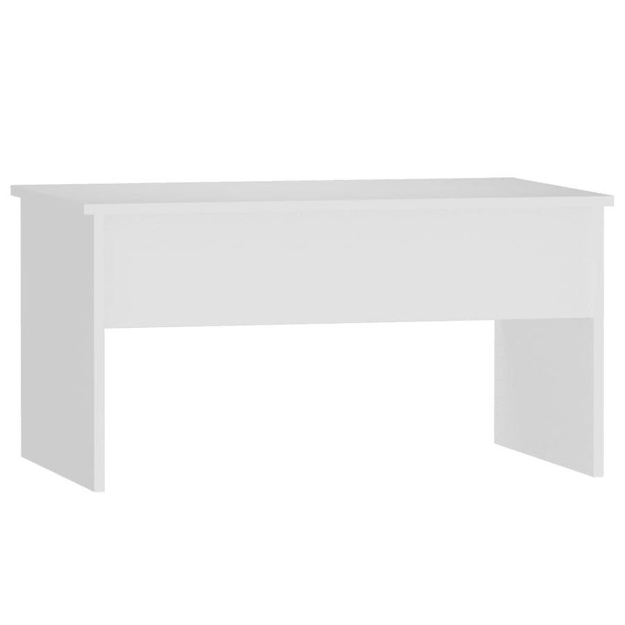 Salontafel 80X50,5X4,5 Cm Bewerkt Hout Wit