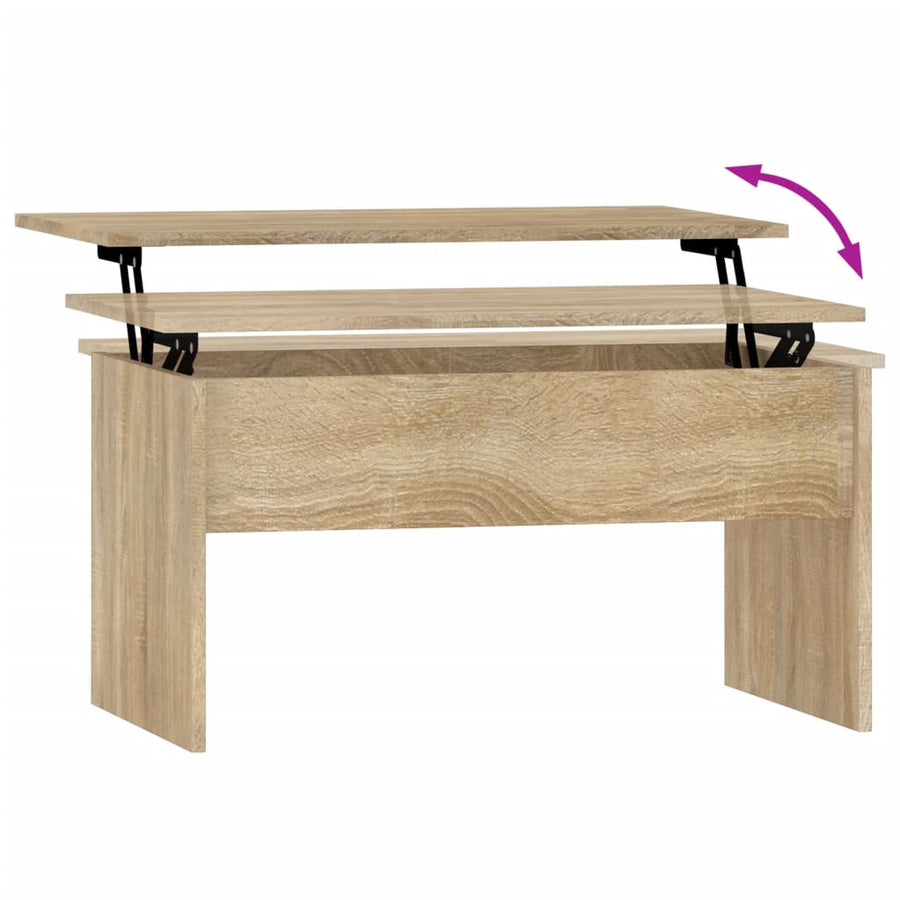 Salontafel 80x50,5x41,5 cm bewerkt hout sonoma eikenkleurig Sonoma eiken