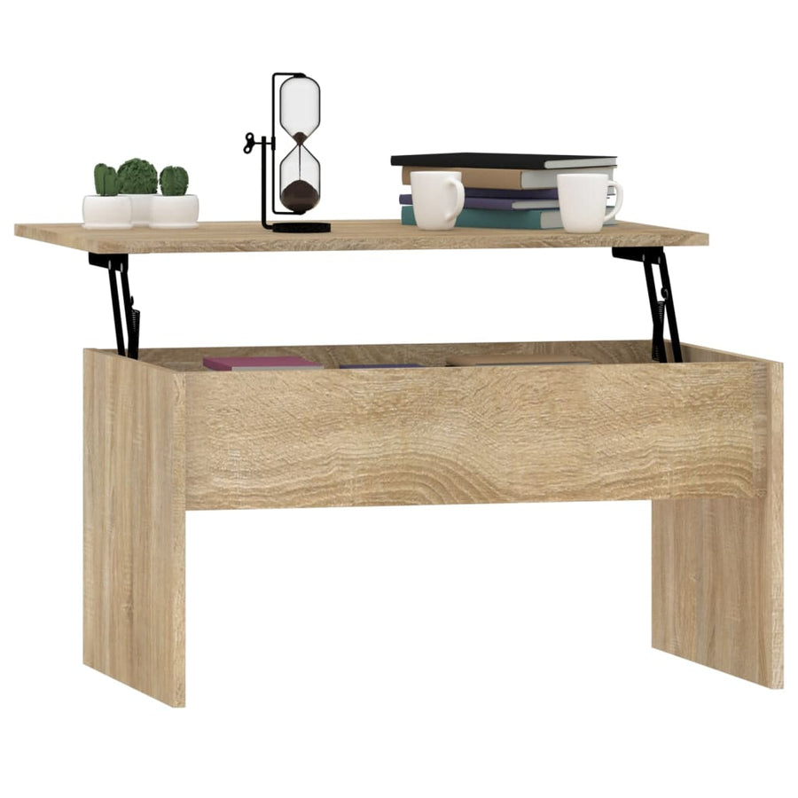 Salontafel 80x50,5x41,5 cm bewerkt hout sonoma eikenkleurig Sonoma eiken
