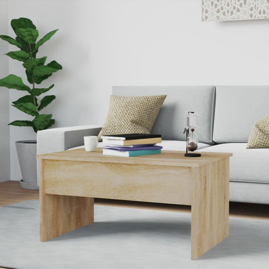 Salontafel 80x50,5x41,5 cm bewerkt hout sonoma eikenkleurig Sonoma eiken