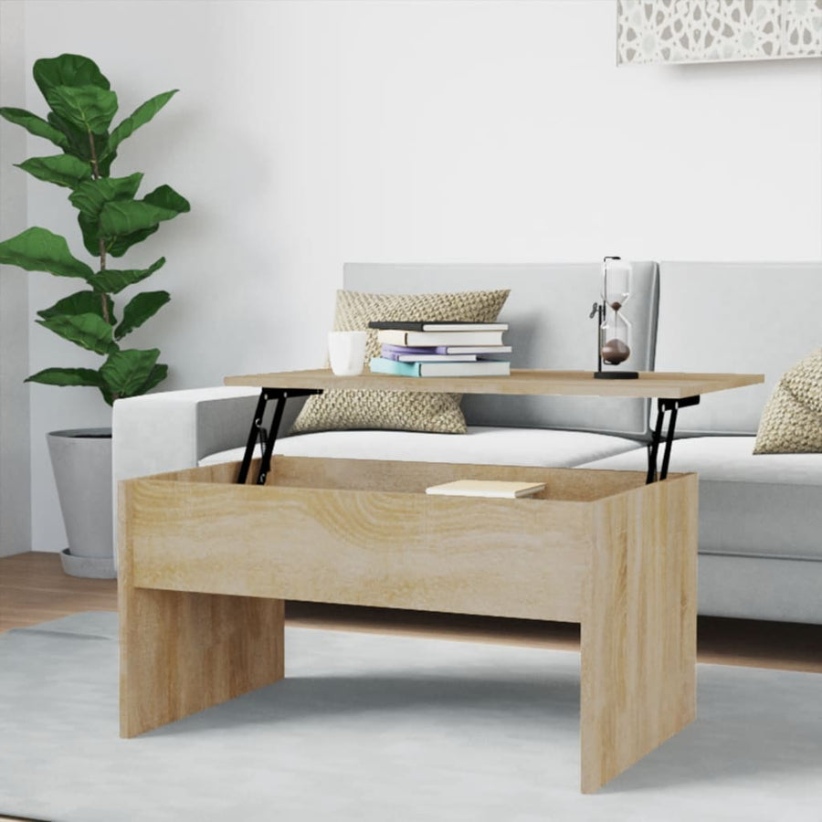 Salontafel 80x50,5x41,5 cm bewerkt hout sonoma eikenkleurig Sonoma eiken