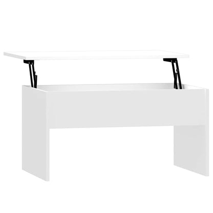 Salontafel 80x50,5x41,5 cm bewerkt hout hoogglans wit