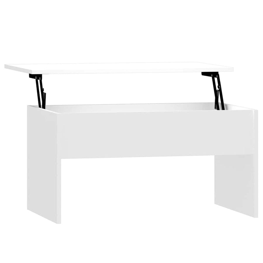 Salontafel 80x50,5x41,5 cm bewerkt hout hoogglans wit