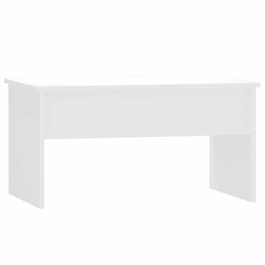 Salontafel 80x50,5x41,5 cm bewerkt hout hoogglans wit