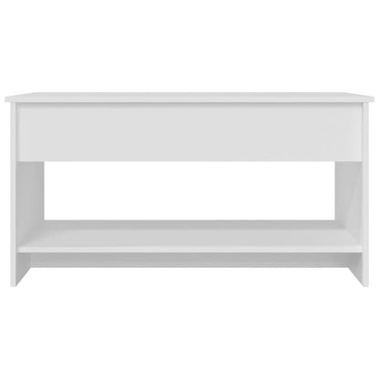 Salontafel 102X50X52,5 Cm Bewerkt Hout Wit