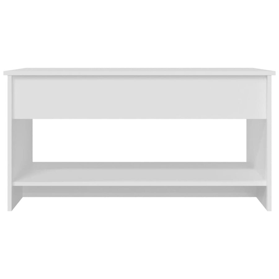 Salontafel 102X50X52,5 Cm Bewerkt Hout Wit